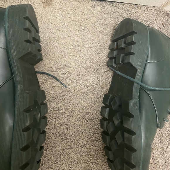 Calvin Klein green leather boots size 91/2 - Picture 7 of 10